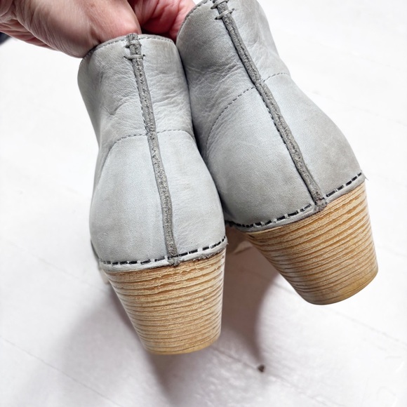 Dansko Nubuck Gray Leather Maria Ankle Clog Boots Size 40 - Picture 6 of 12